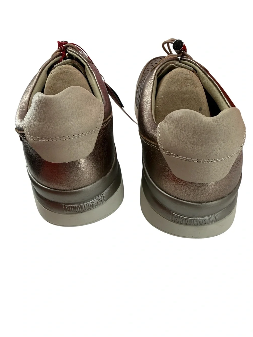 Pikolinos Cantabria W4R Perforated Leather Sneakers in Stone EUR 42 US 11.5 NIB